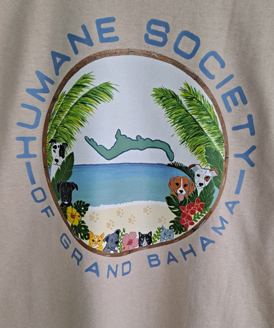 Humane Society of Grand Bahama Tee Shirt -Sand